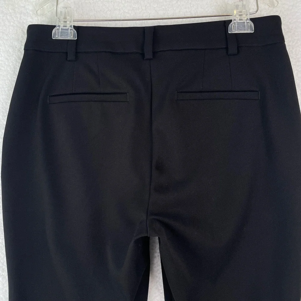 LOFT The Devin Slim Curvy Black Ankle Dress Pants Cuffed Size 8 Career Office